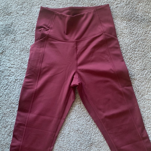 Girlfriend Collective Compressive High Rise Leggings in Mulberry - Size S - Picture 3 of 17